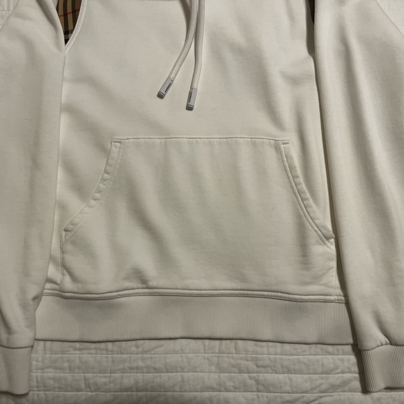 Burberry Fairhall Check Trim Cotton Hoodie - Picture 9 of 10